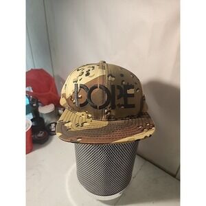 DOPE Camo Snapback Hat Flat Bill Adjustable Streetwear Cap